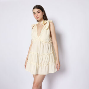 AE Piona - Tiered Summer Dress Katun Cream M-L