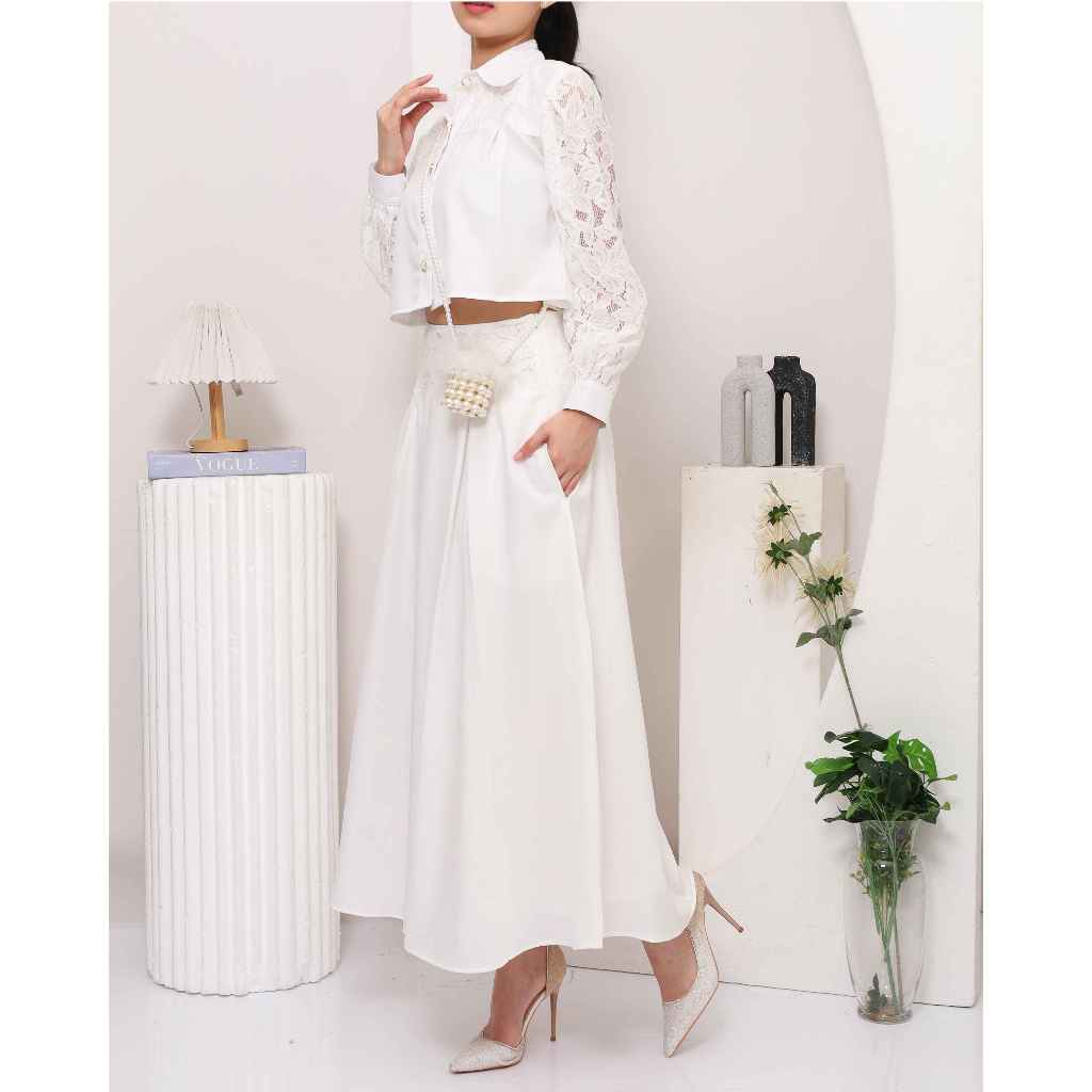 AE PIONA - High Waist pleated Maxi Skirt - Image 7