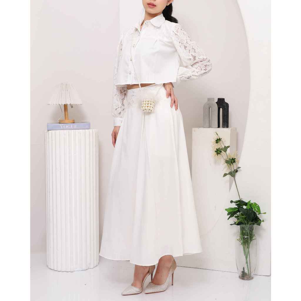 AE PIONA - High Waist pleated Maxi Skirt - Image 5