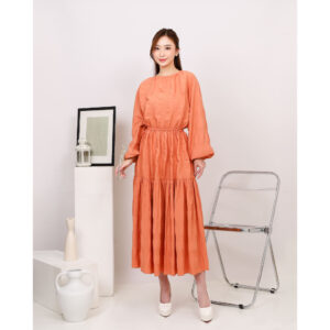 AE Piona - Dress Bergaya Tiered Katun Nyaman
